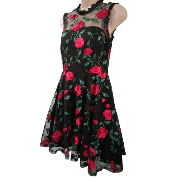 city studio embroidered dress City Mouse Studio